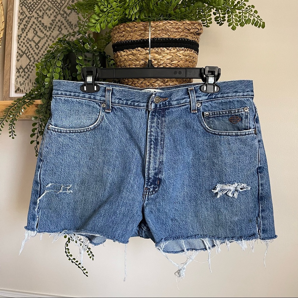 Harley Davidson Denim Cutoff Shorts